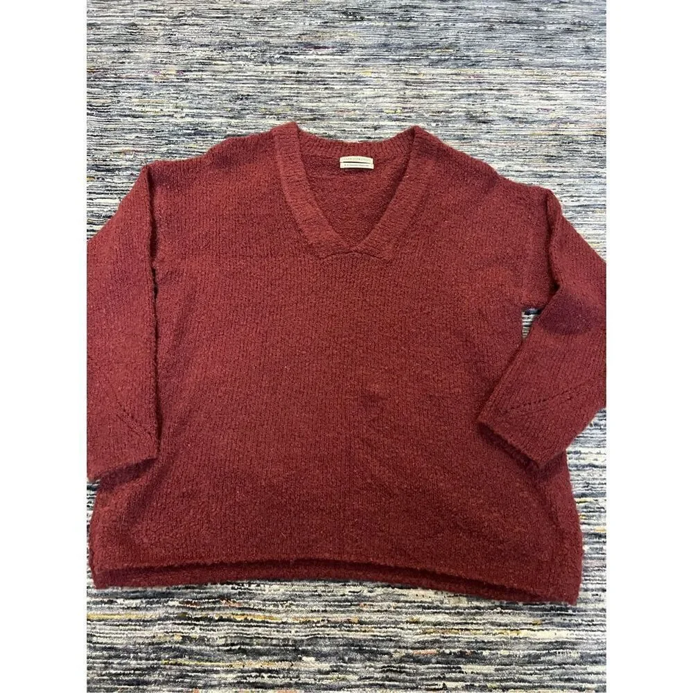 Urban Outfitters Women Sweater Oversized Pullover Knit burgundy size M